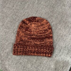 H&M Pink Maroon Crochet Knit Beanie Hat